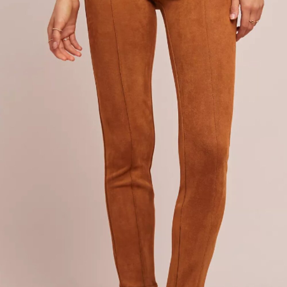Anthropologie Faux Suede Leggings